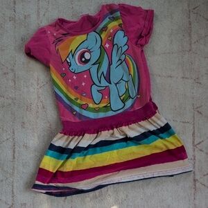 Little Pony Dress with Rainbow Design